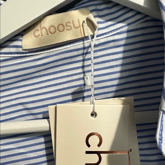 Choosy Crosby St Chic Blue Striped Long Sleeve Dress - Picture 5 of 8